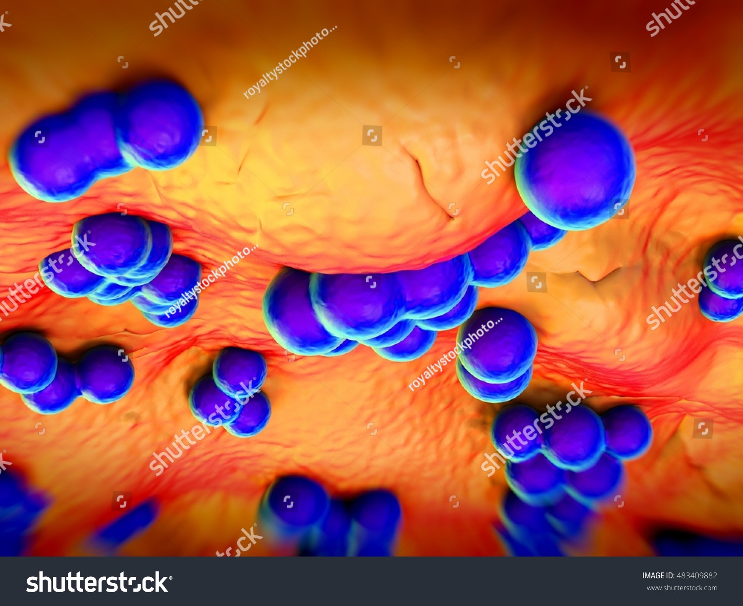 Superbug Staphylococcus Aureus Mrsa Bacteria D Stock Illustration