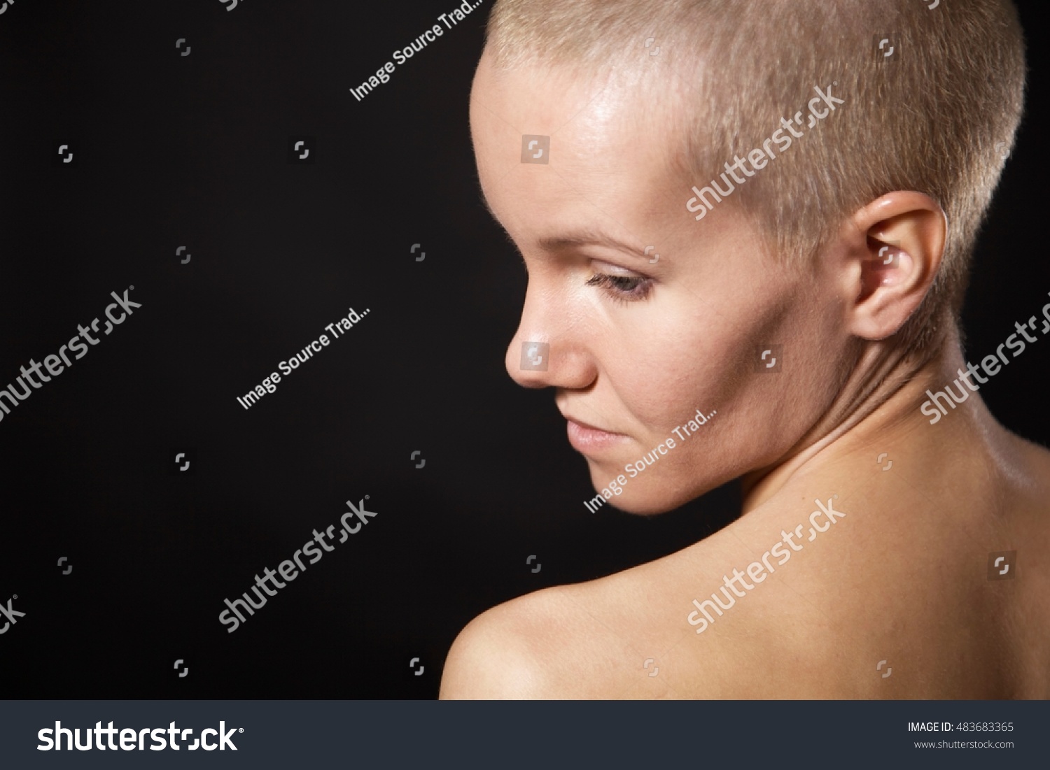 Nude Woman Shaved Head Stock Photo Shutterstock