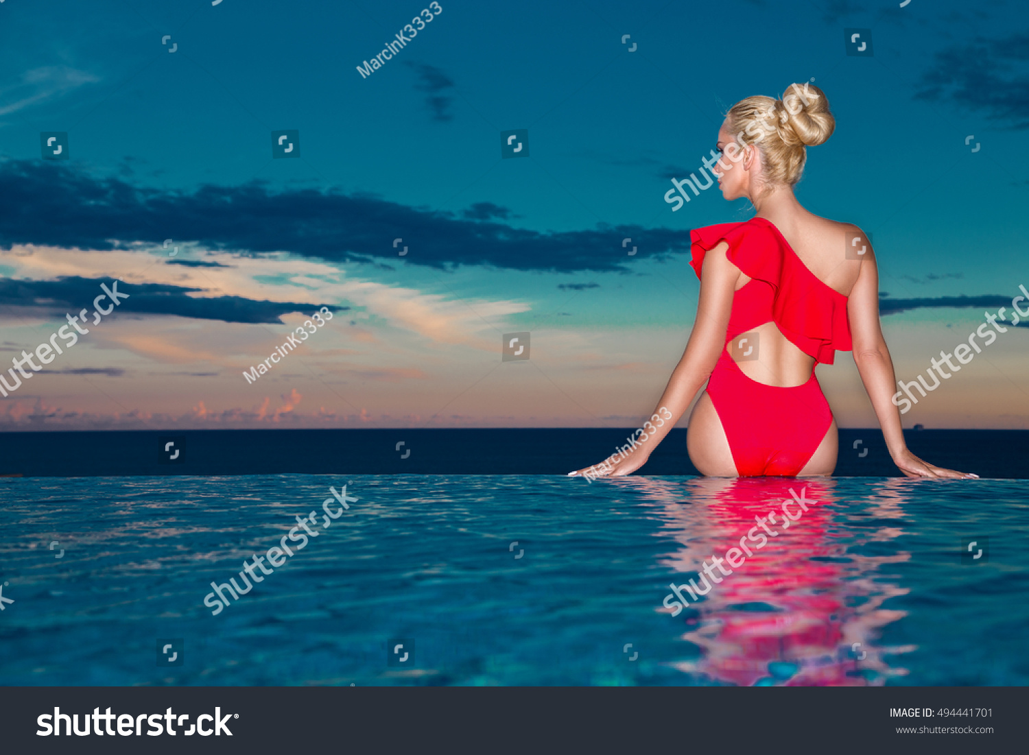 Elegant Sexy Woman Luxury Bikini On Stock Photo Shutterstock