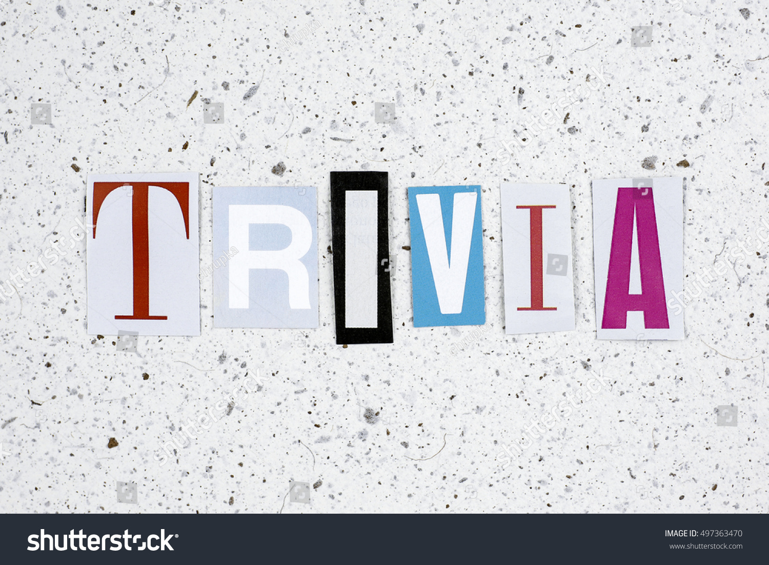 Trivia Word Cut Newspaper On White Stock Photo Shutterstock