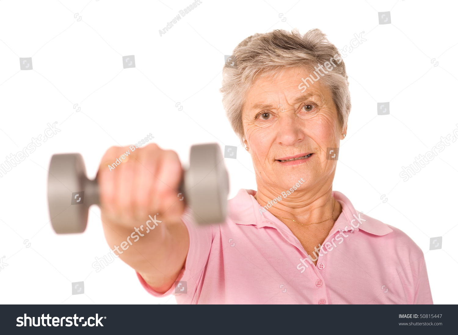 Mature Lady Lifting Weights During Gym Stock Photo 50815447 Shutterstock