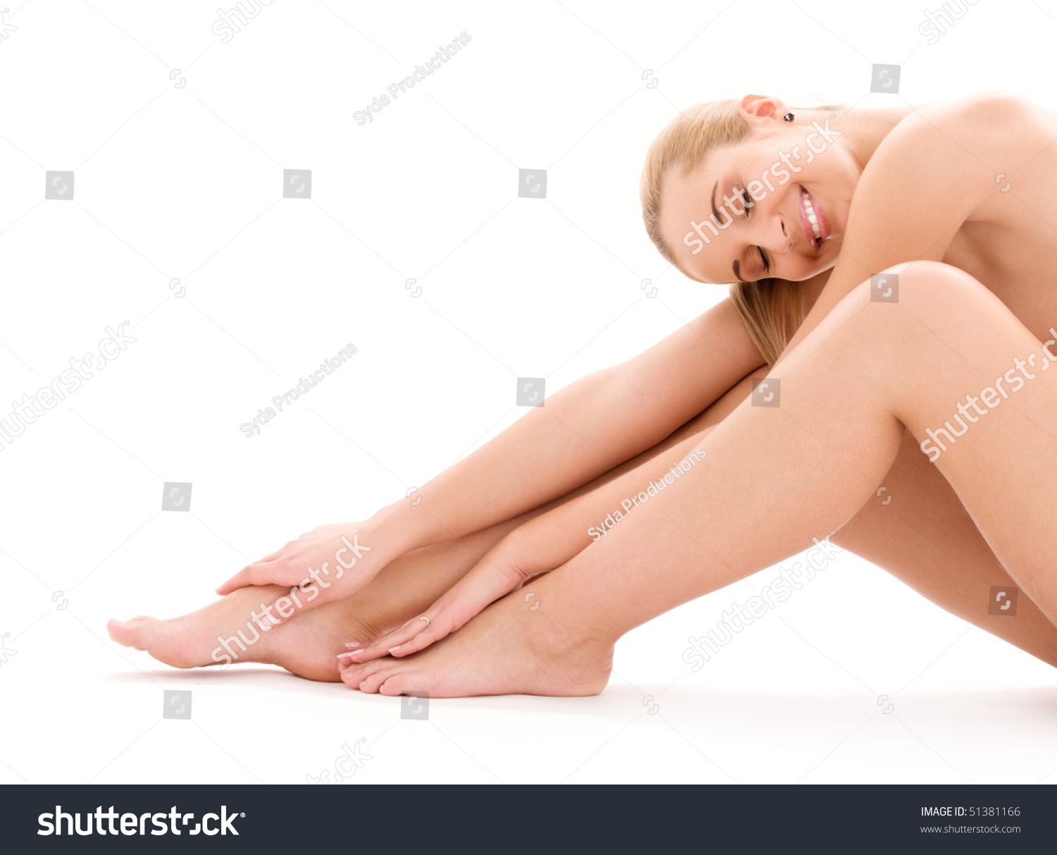 Picture Healthy Naked Woman Over White Foto Stock Shutterstock
