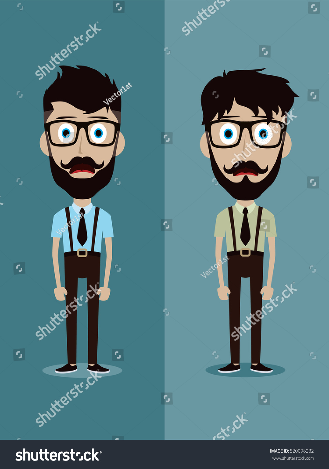 Businessman Office Guy Funny Cartoon Character Stock Vector Royalty