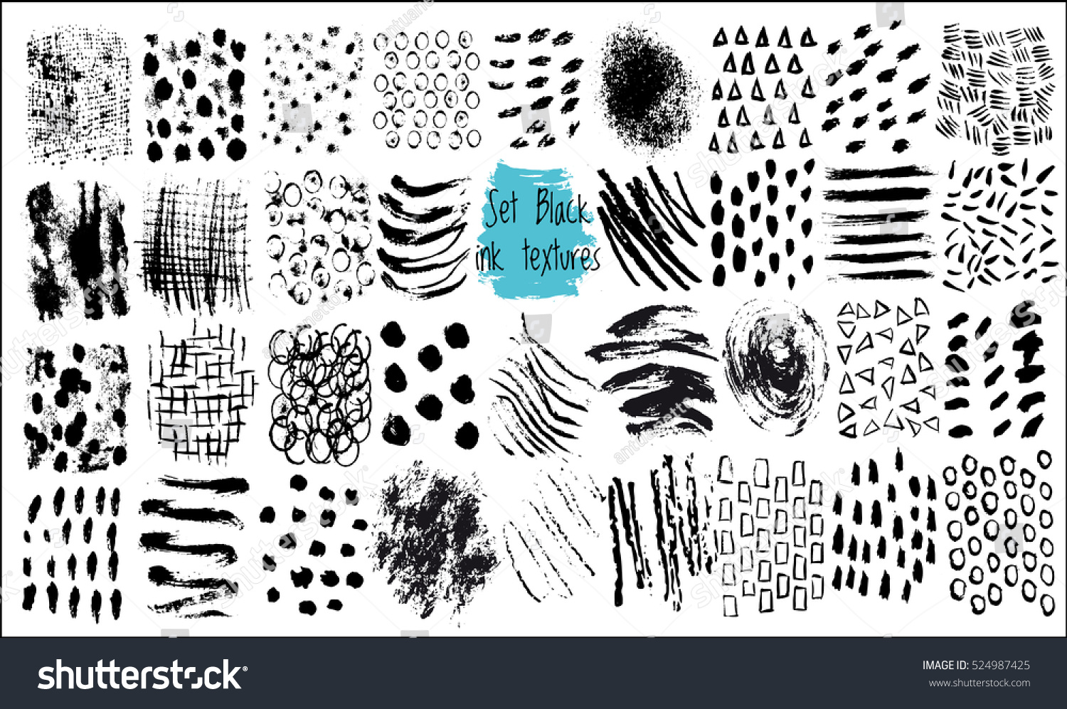 Set Hand Drawn Design Elements Vector Stock Vector Royalty Free