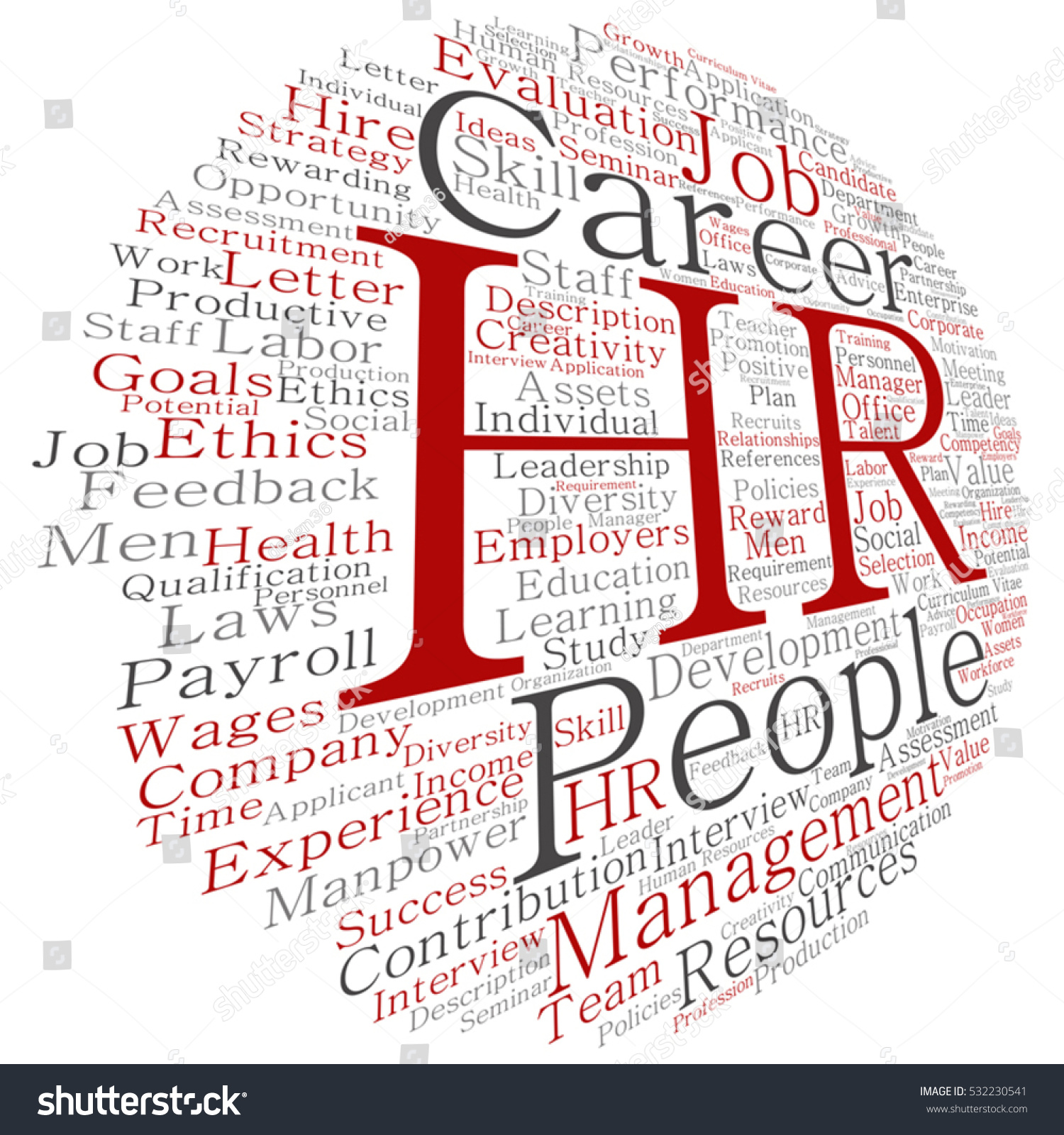 Vector Concept Conceptual Hr Human Resources Stock Vector Royalty Free