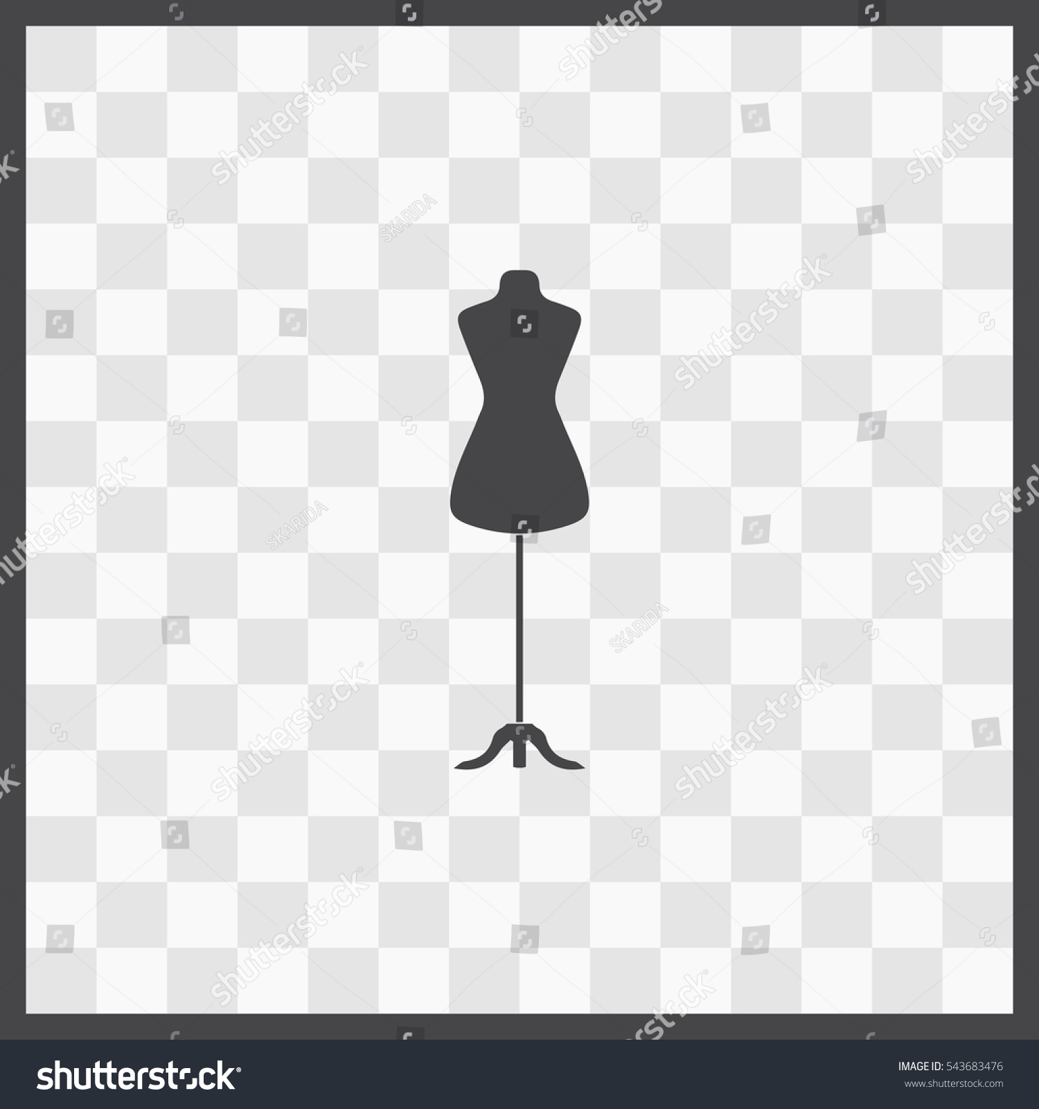 Dressmaker Model Vector Icon Isolated Illustration Stock Vector