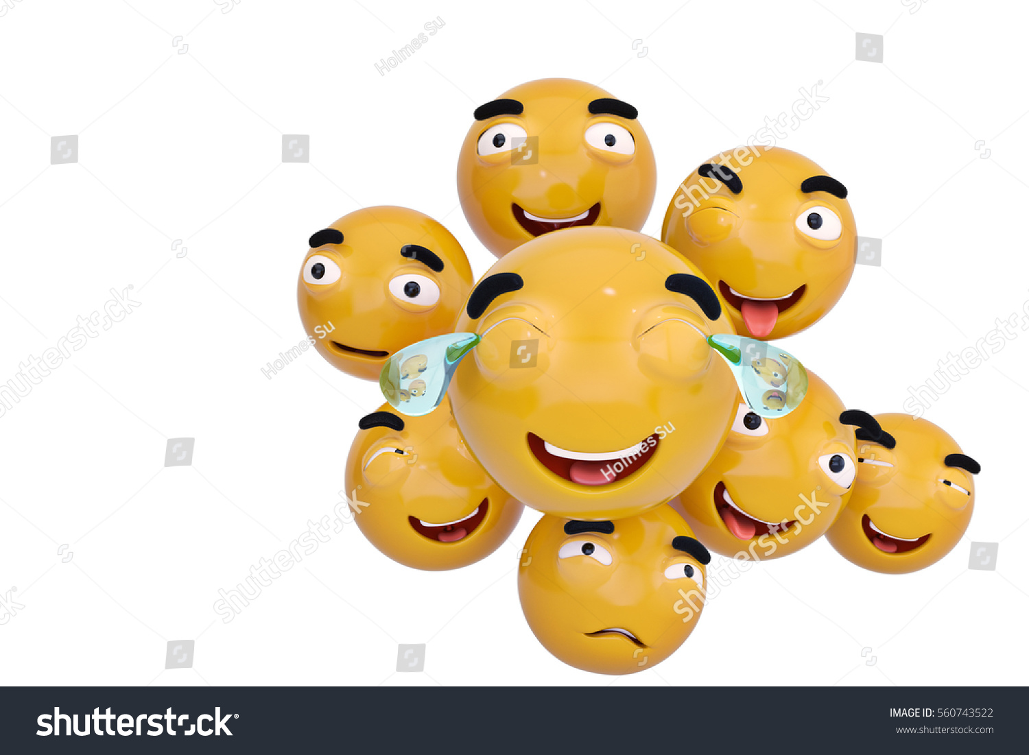 Emojis Icons Facial Expressions Social Media Stock Illustration