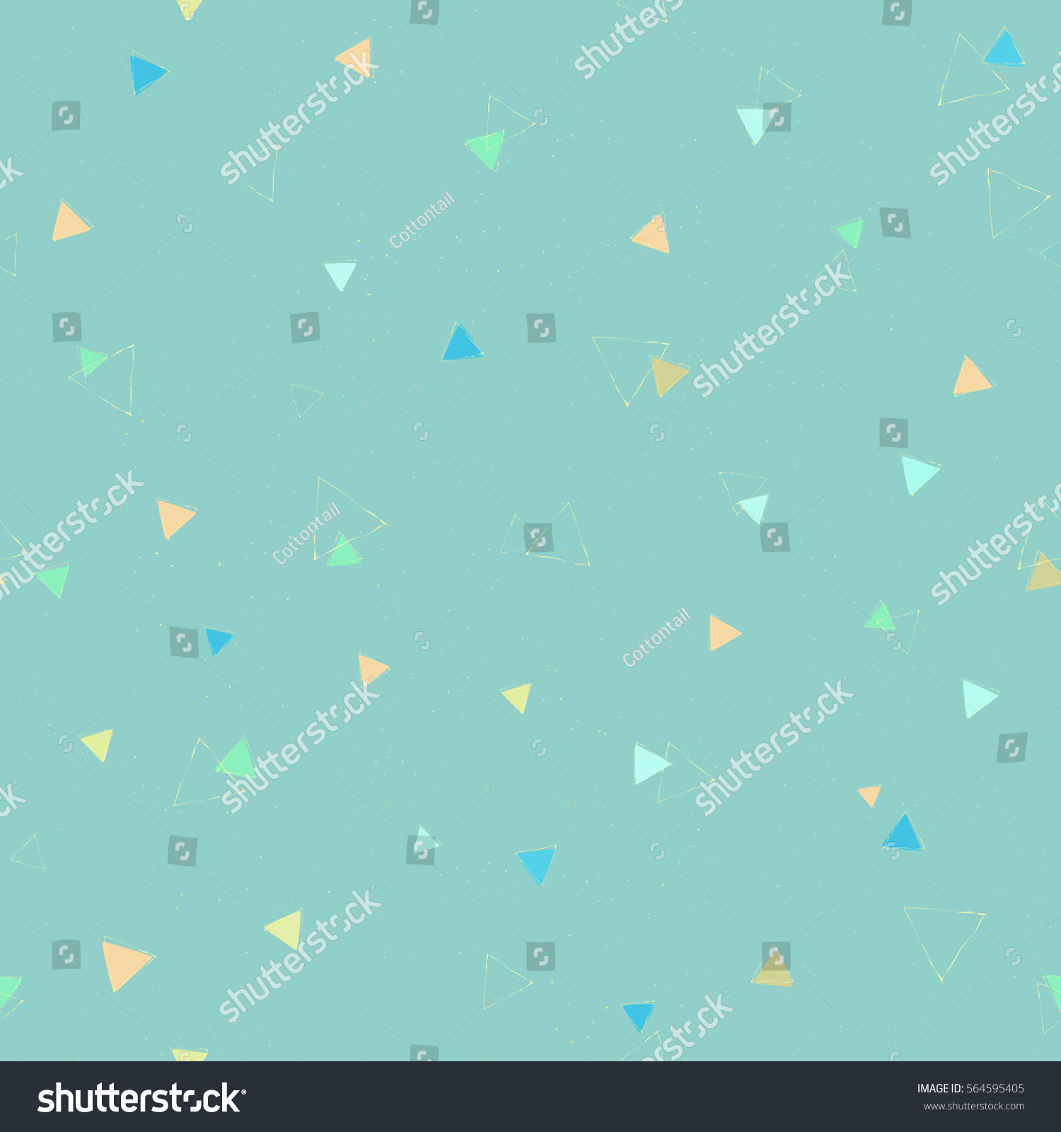 Vector Seamless Hand Drawn Triangle Pattern Stock Vector Royalty Free