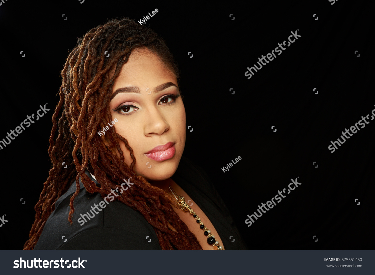 Plus Size African American Bbw Woman Foto Stock Shutterstock