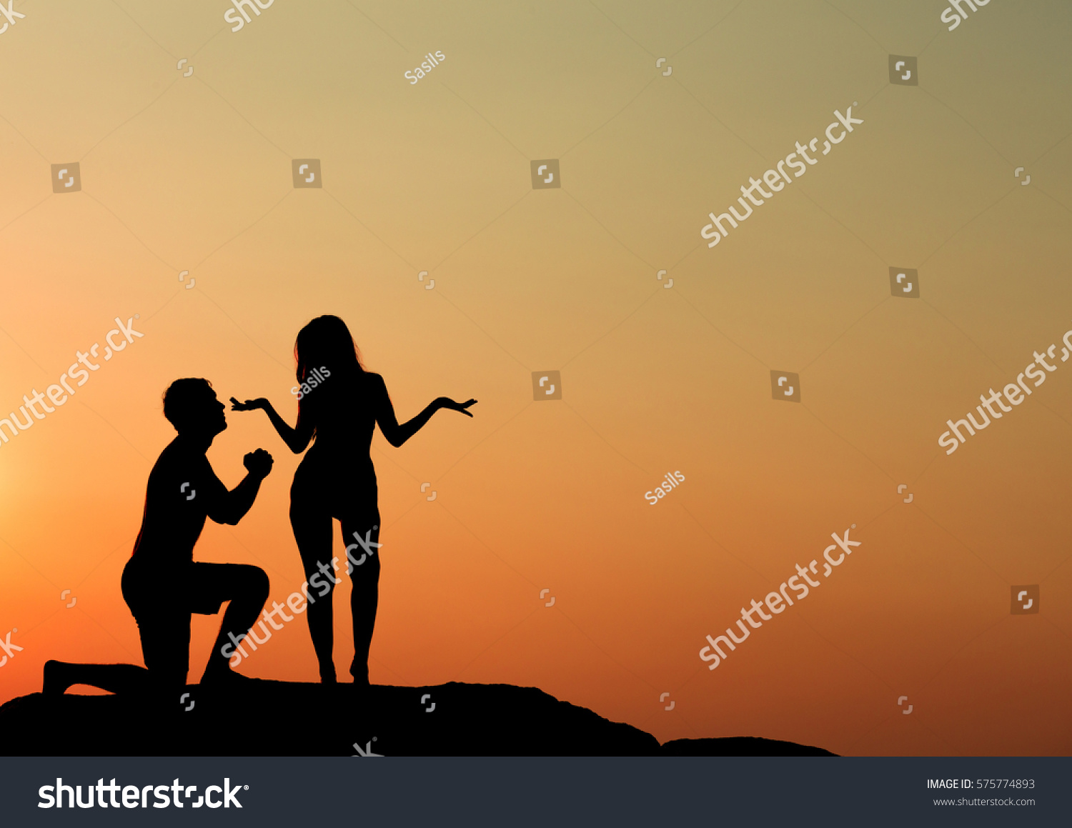 Silhouette Attractive Confident Half Naked Man Stock Photo