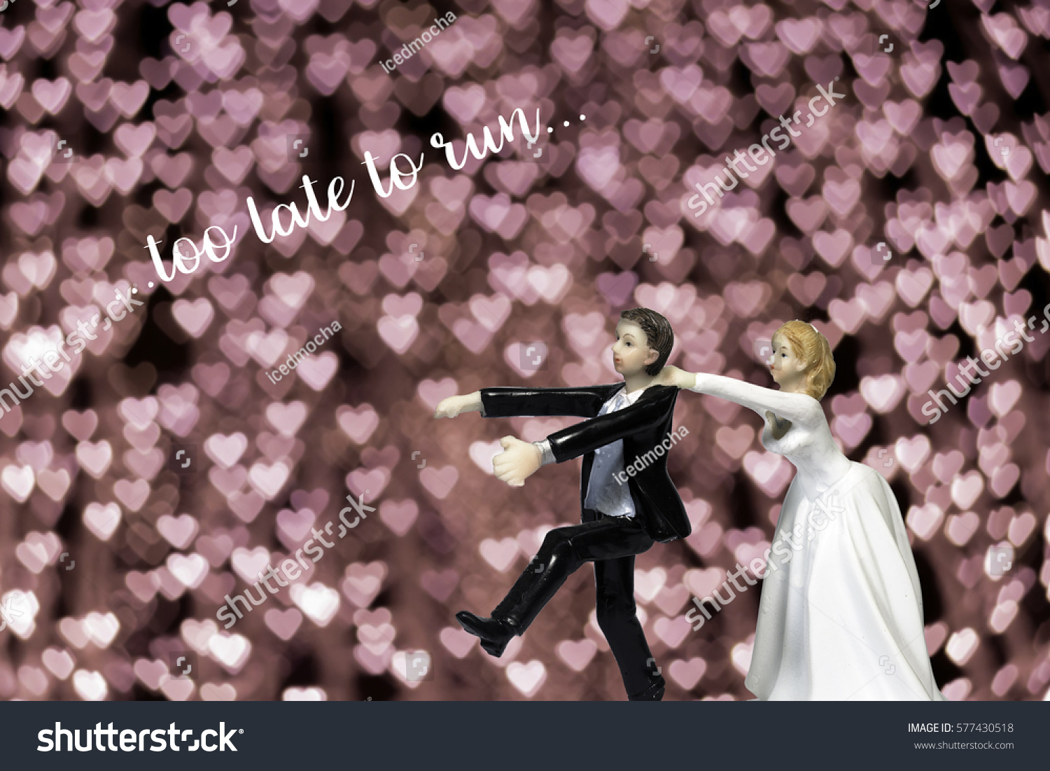 Running Groom Chased By Bride Stock Photo Shutterstock