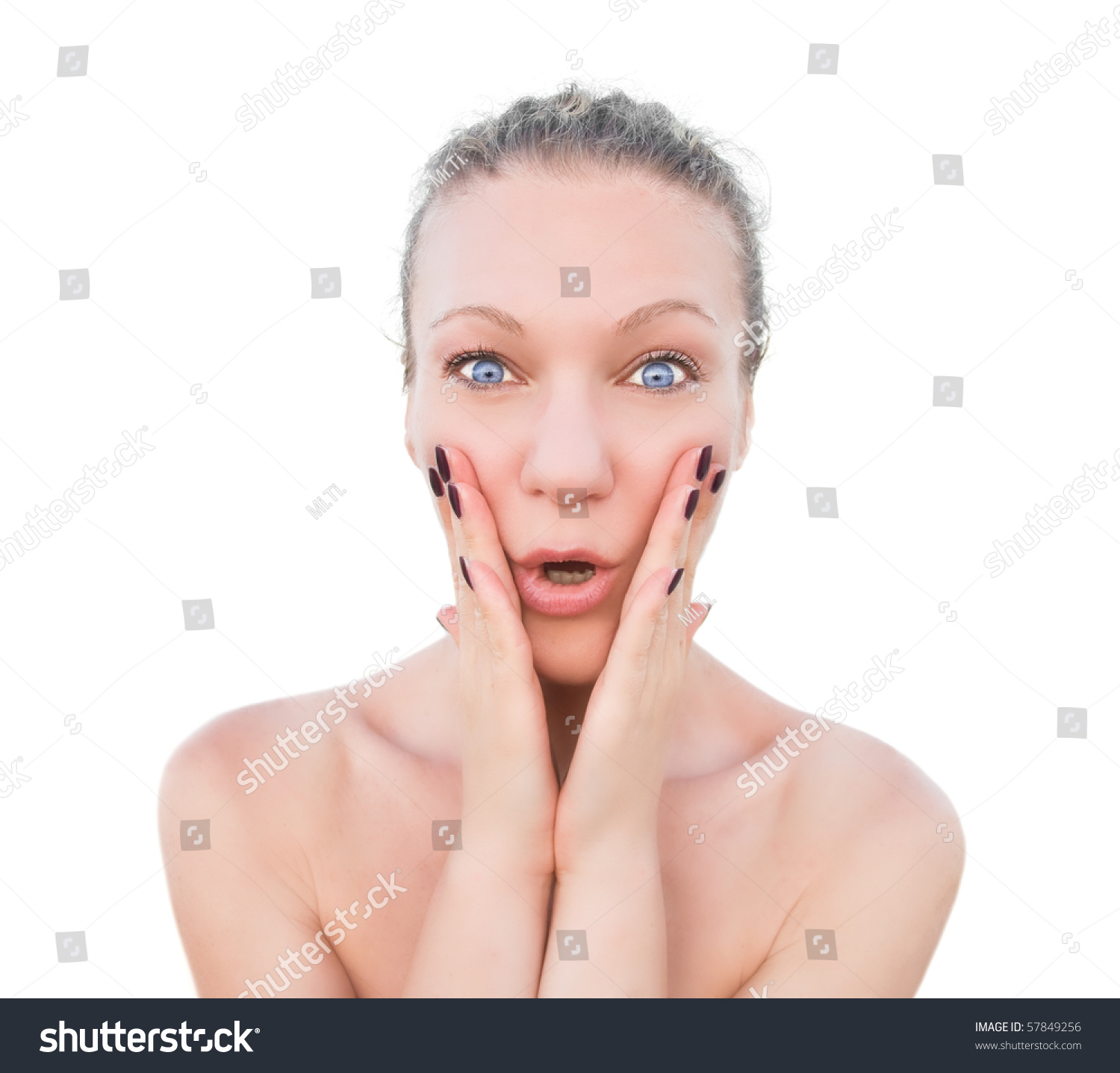 Photo De Stock Surprised Blonde Woman Shutterstock