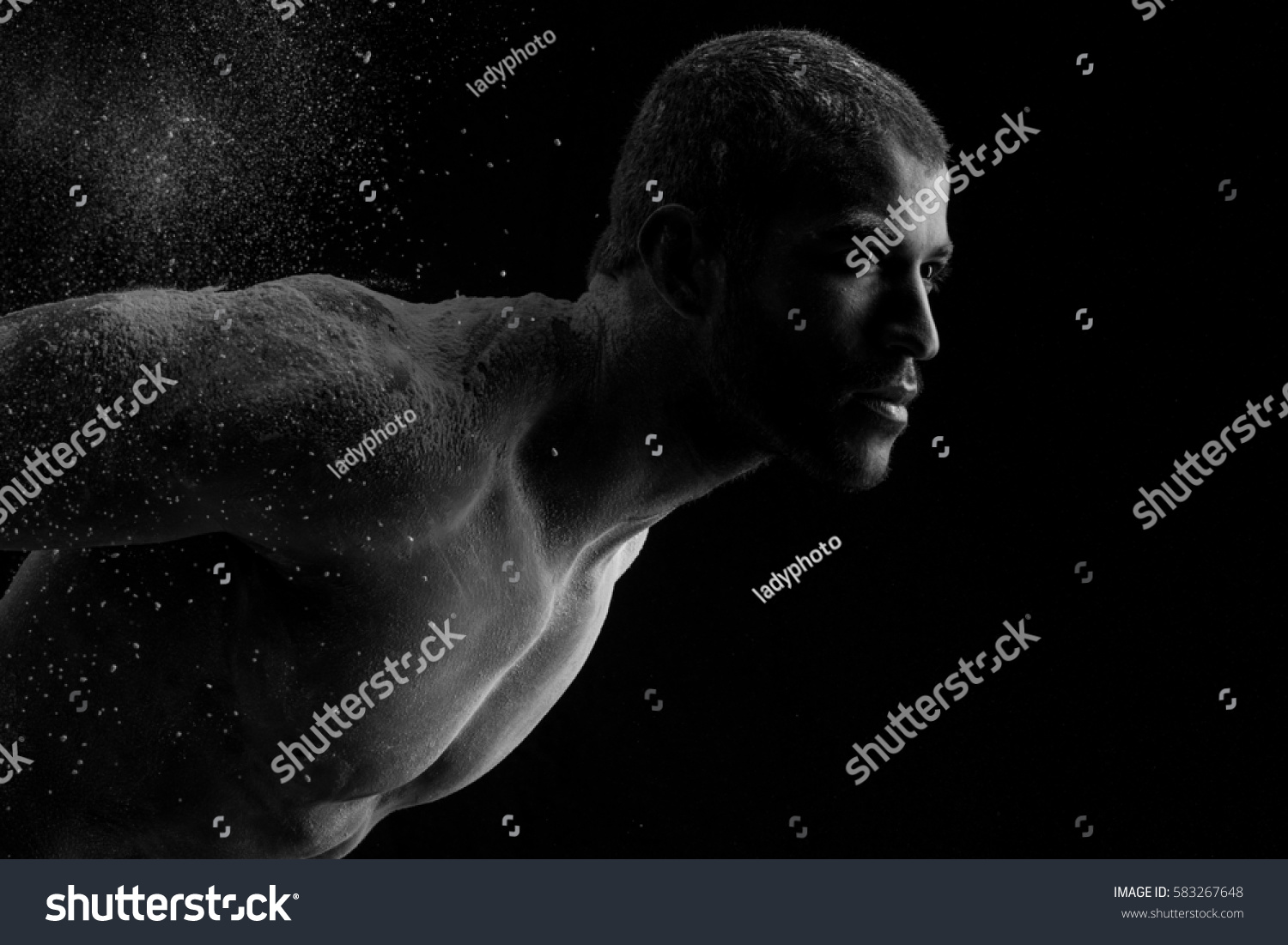 Sensual Fashion Portrait Fit Nude Male Stock Photo Shutterstock