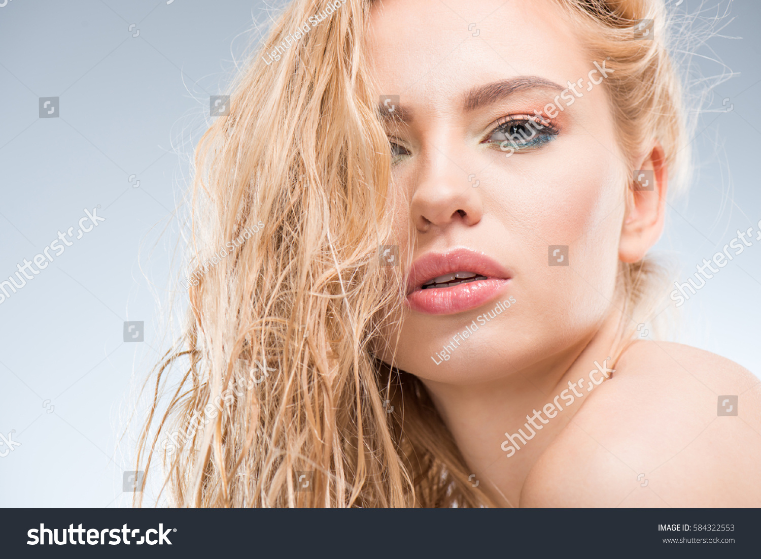 Portrait Sensual Naked Woman Makeup Looking Stock Photo Shutterstock