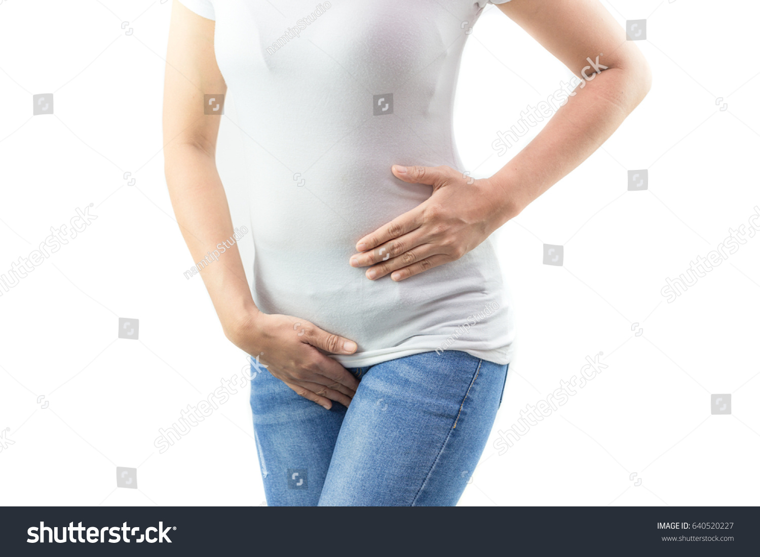 Woman Has Pain Genital Area Vaginal Stock Photo 640520227 Shutterstock