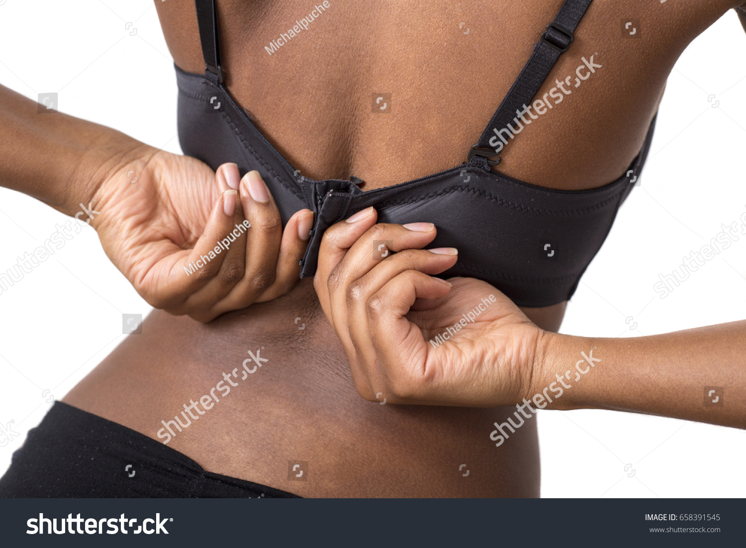Girl takes bra off photo