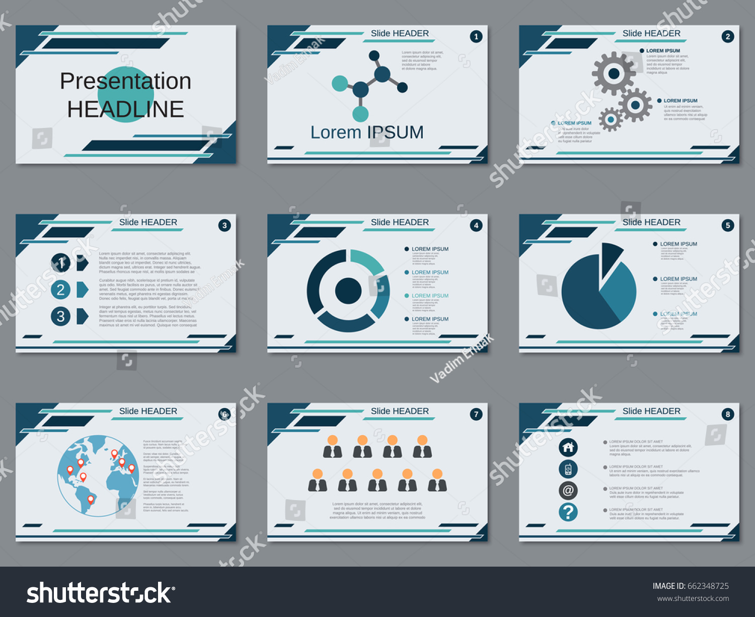 Professional Business Presentation Slide Show Vector Stock Vector