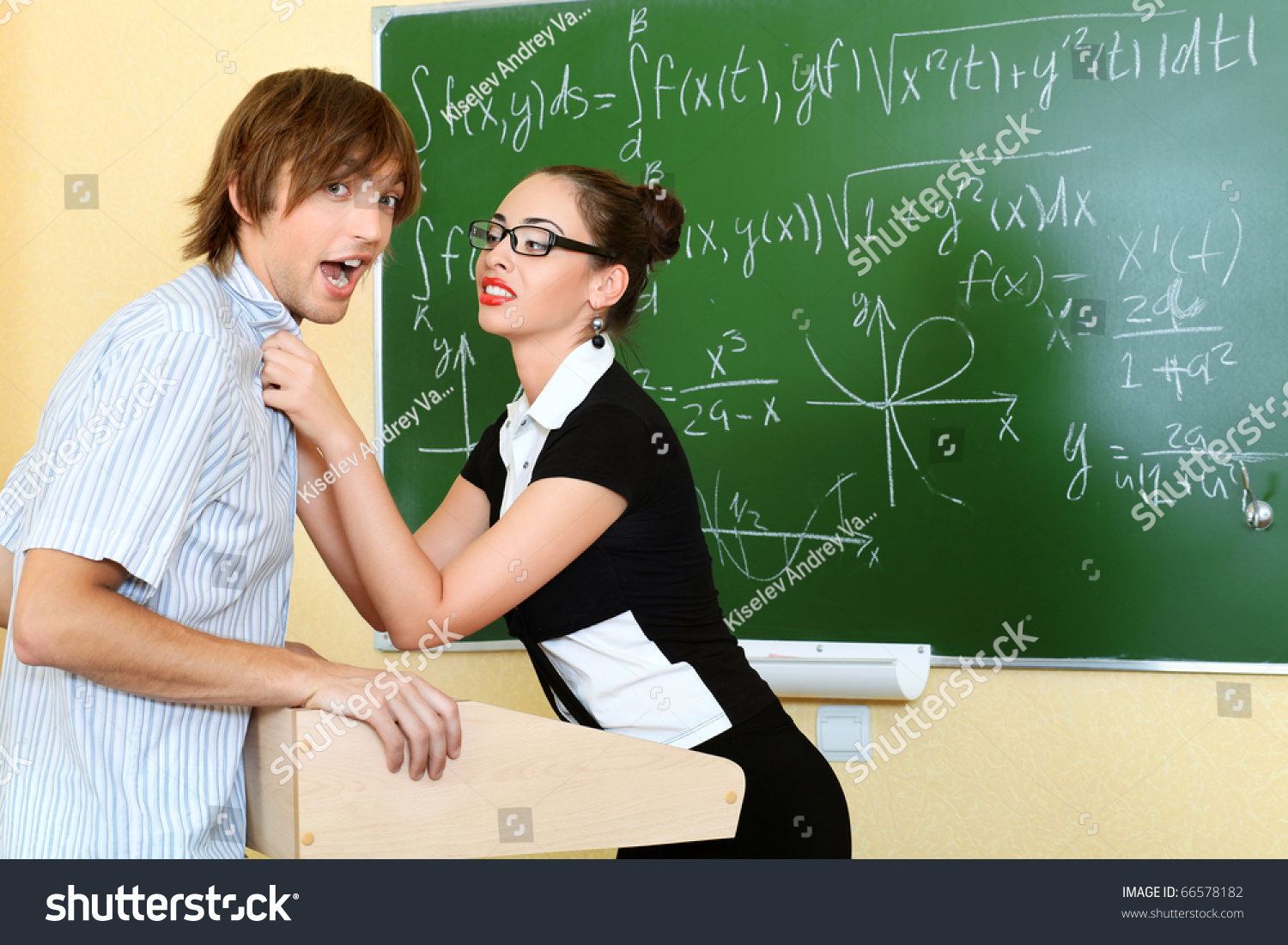 Teacher veronika raquel gets student attention