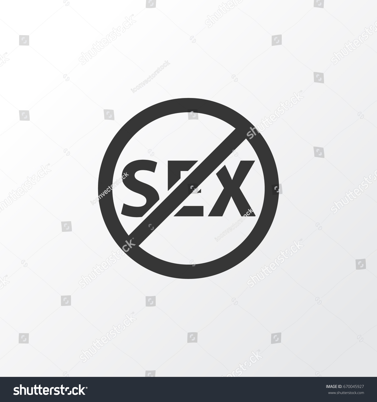 No Sex Icon Symbol Premium Quality 库存矢量图免版税670045927 Shutterstock