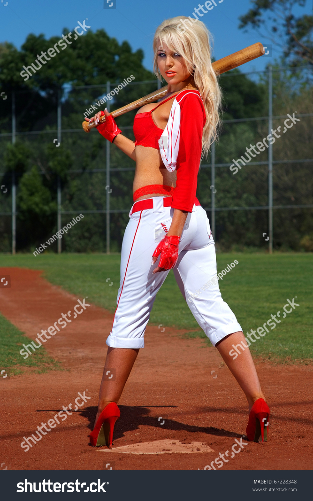 Sexy Baseball Girl Stock Photo 67228348 Shutterstock