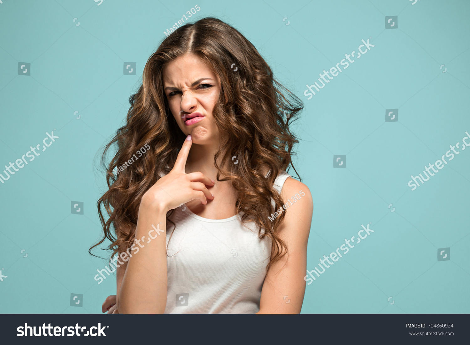 Portrait Disgusted Woman Stock Photo Shutterstock