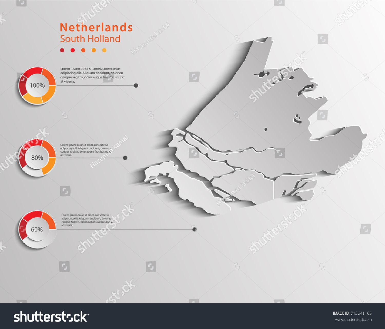 South Holland Province Map Netherlands Provinces