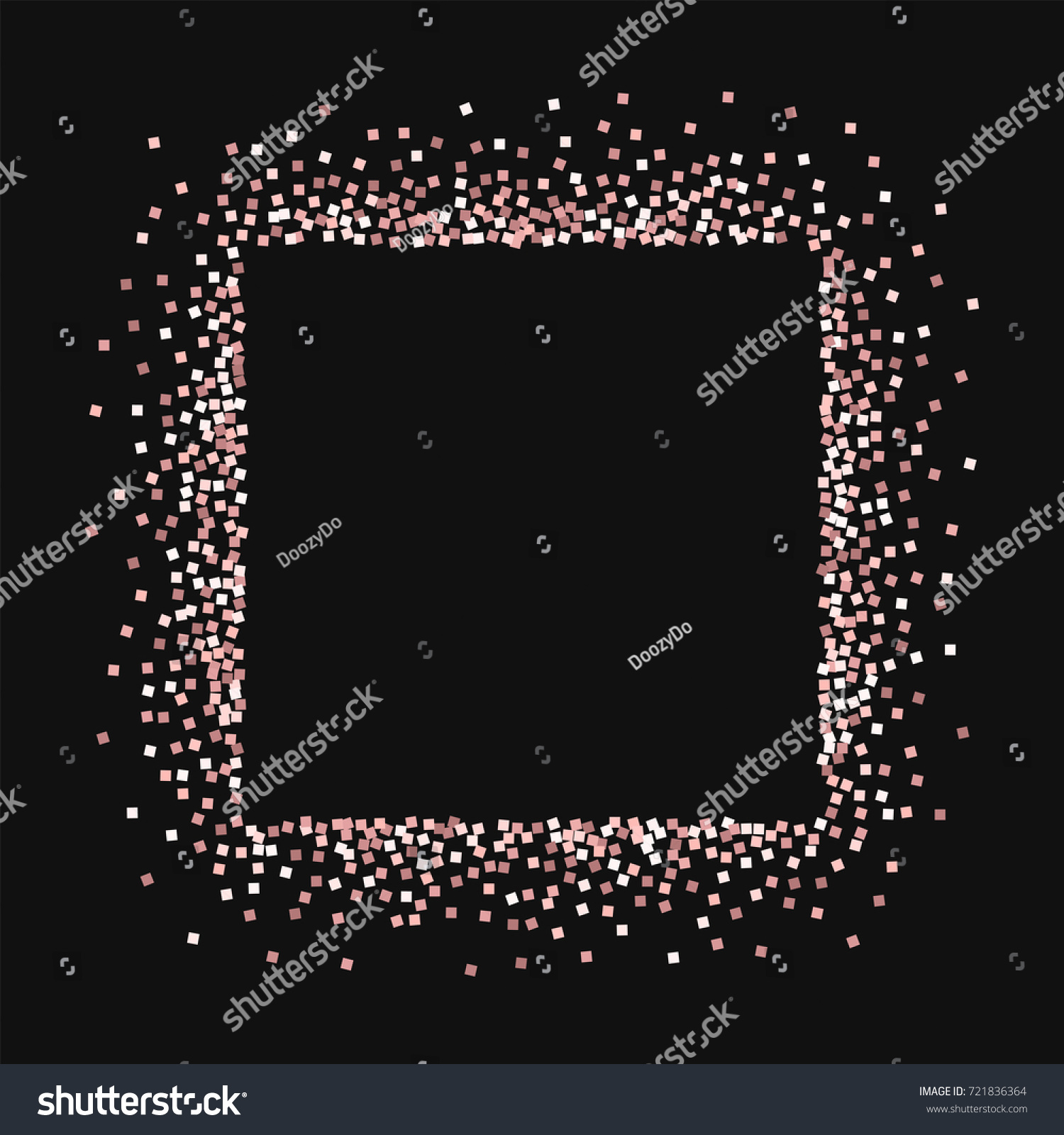 Pink Gold Glitter Square Abstract Mess Stock Vector Royalty Free