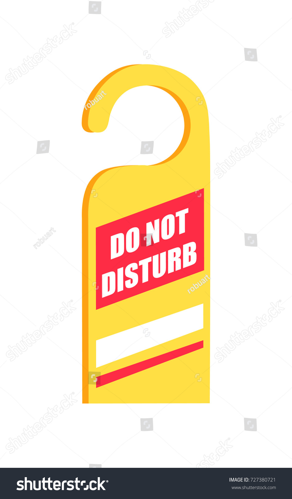 Vektor Stok Do Not Disturb Hotel Sign Hook Tanpa Royalti