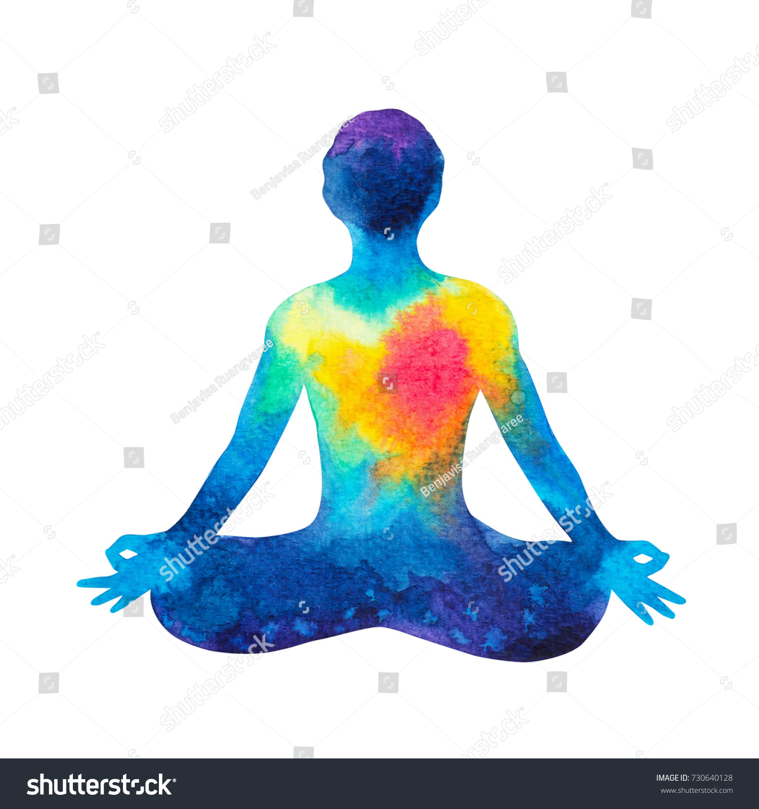 Chakra Human Lotus Pose Yoga Abstract Stock Illustration Shutterstock