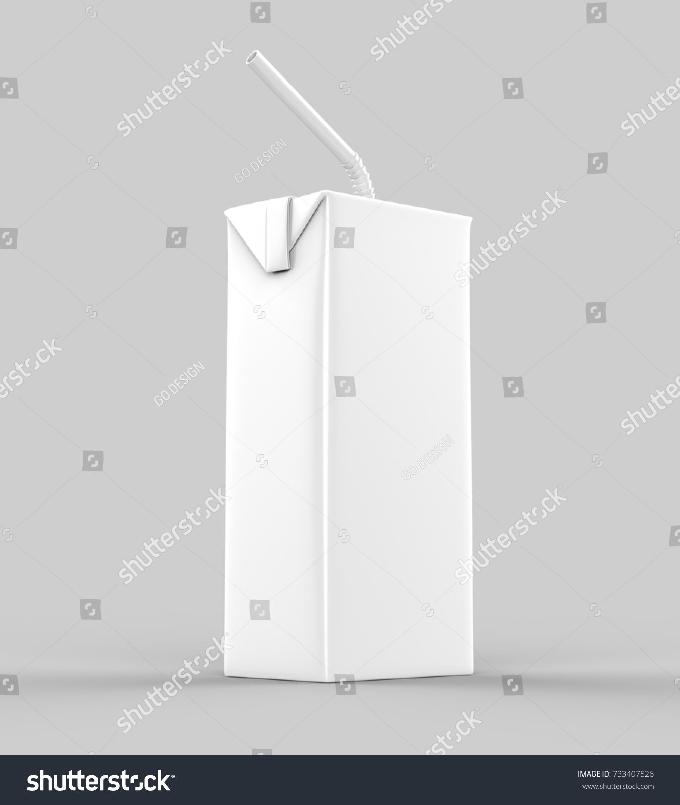 Blank Tetra Packet Carton Juice Milk Stock Illustration