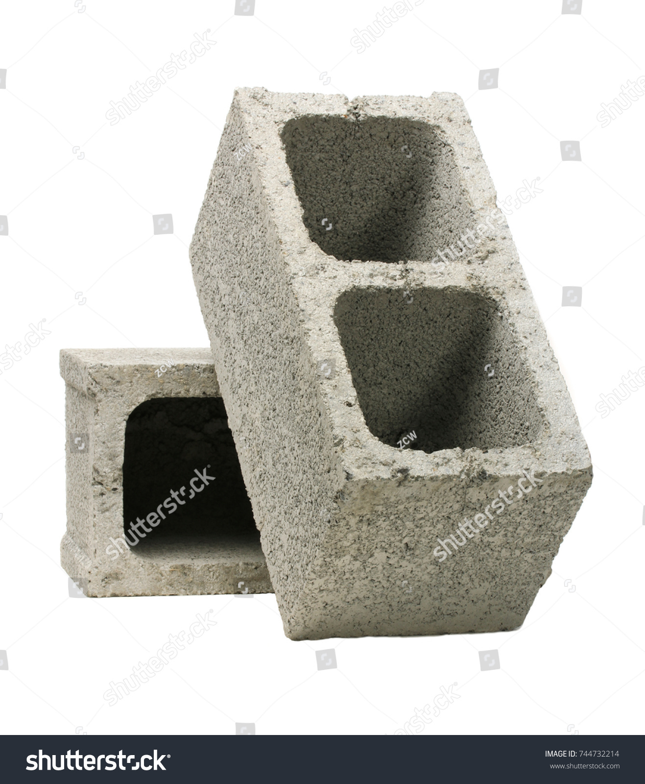 Gray Cement Cinder Block Isolated On Stock Photo Shutterstock