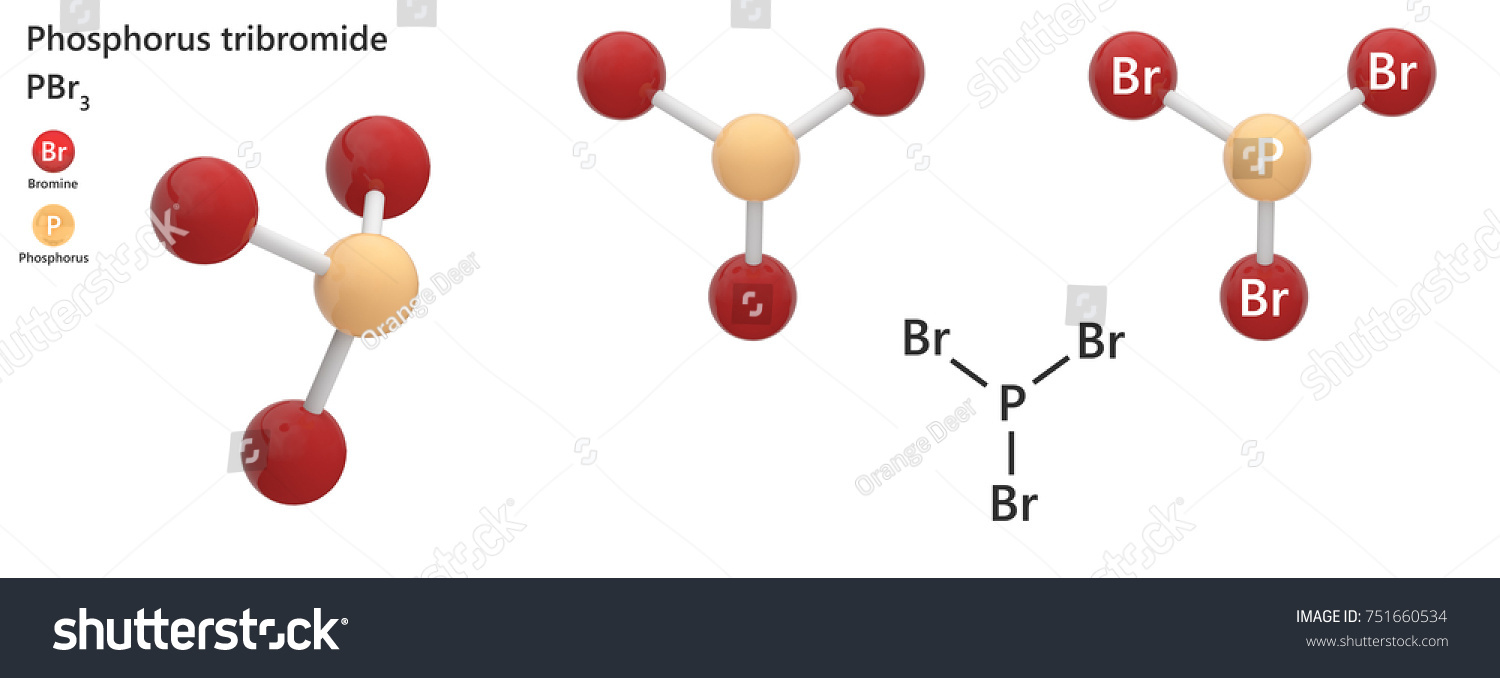 Phosphorus Tribromide Colourless Liquid Formula Pbr3 Stock Illustration