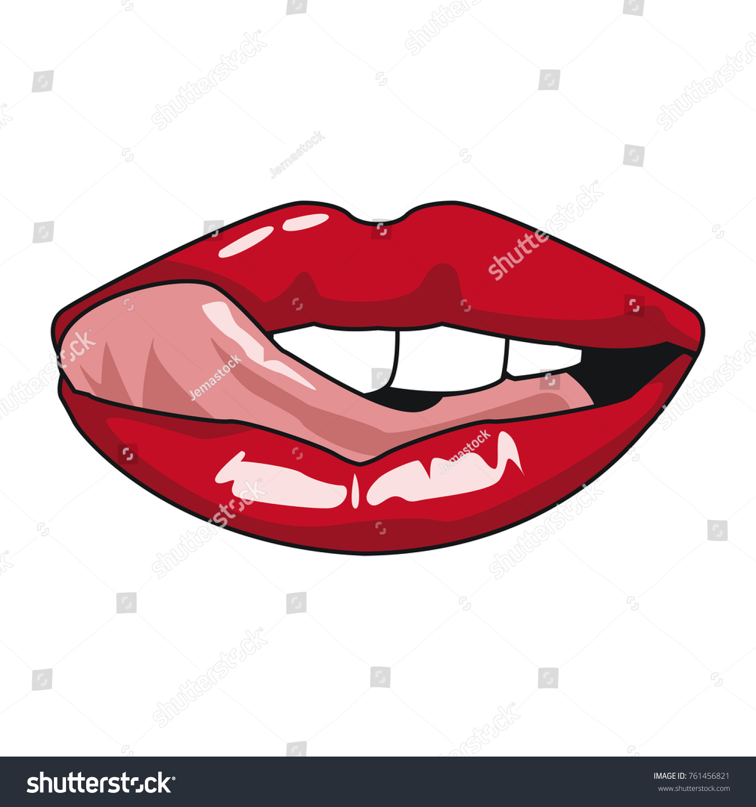 Sexy Lips Pop Art Stock Vector Royalty Free Shutterstock