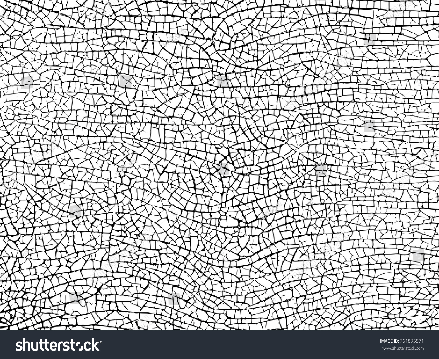 Puzzle Cracks Texture White Black Vector Stock Vector Royalty Free