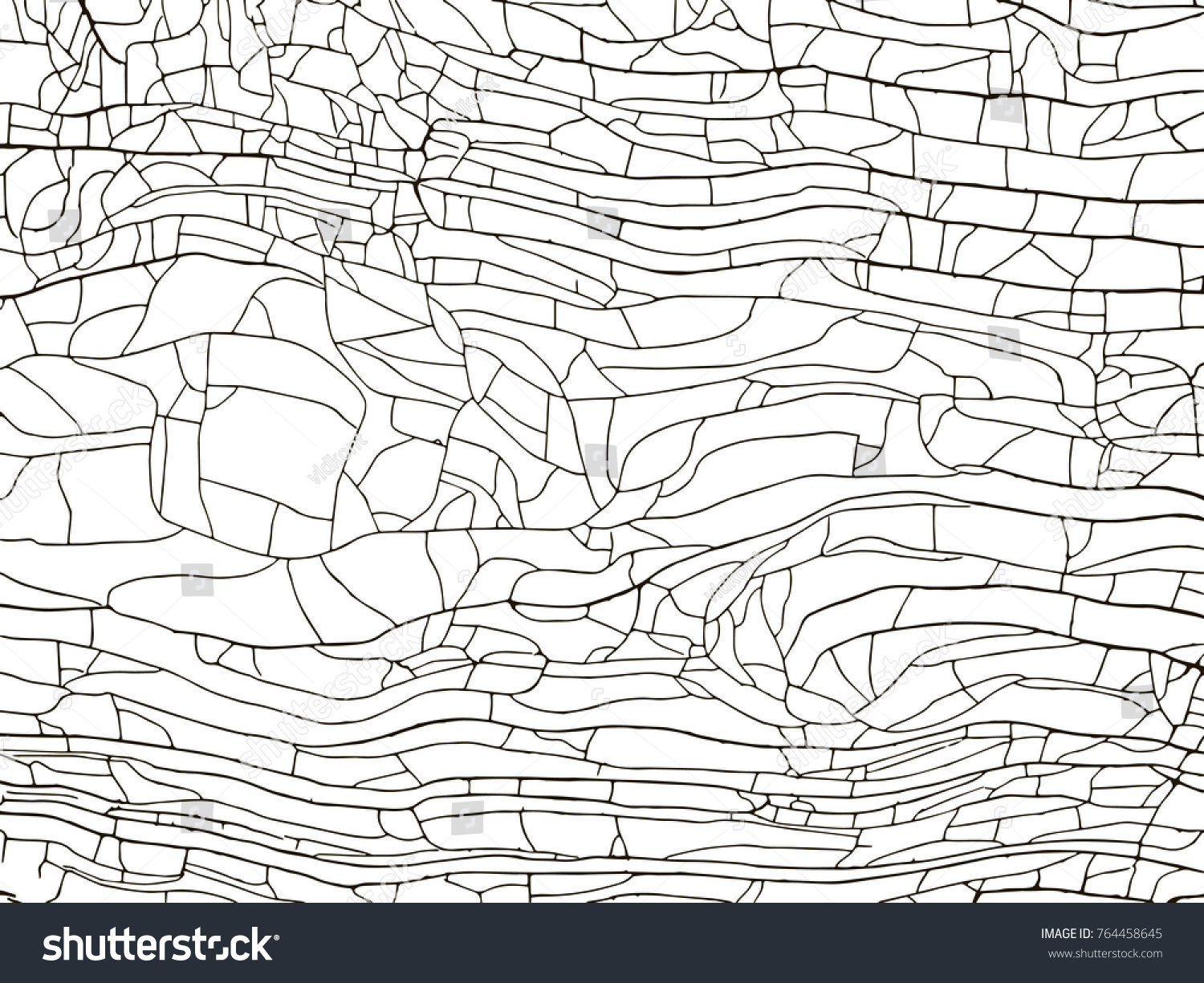 Puzzle Cracks Texture White Black Vector Stock Vector Royalty Free