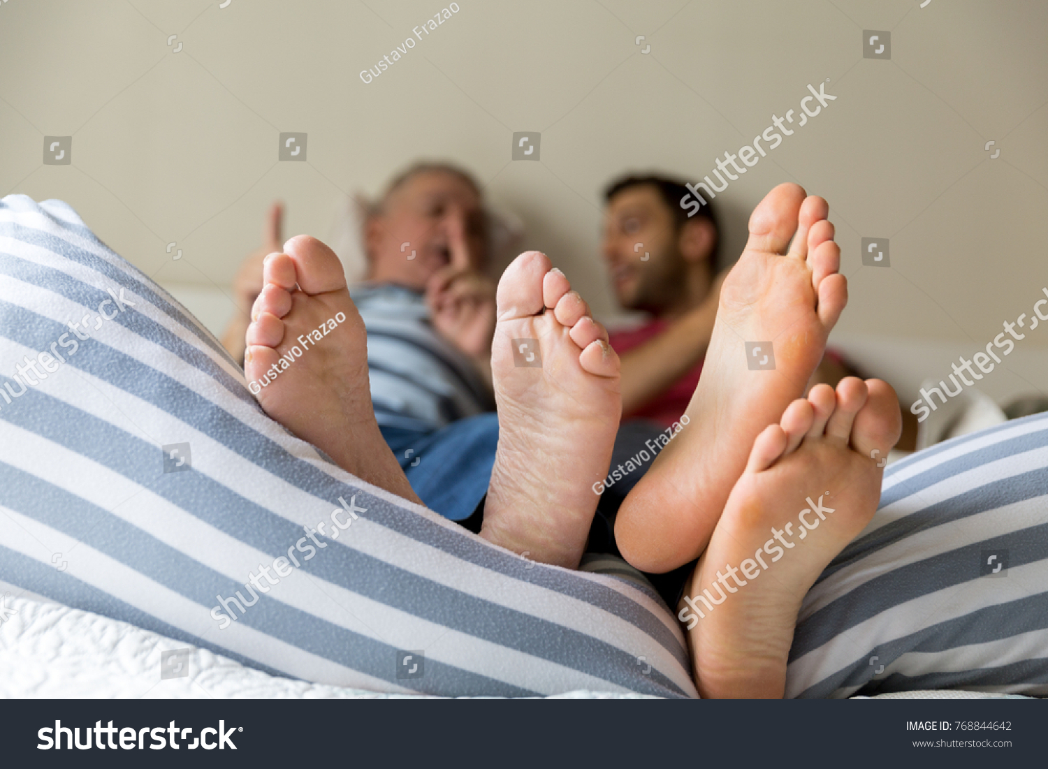 Mom son feet