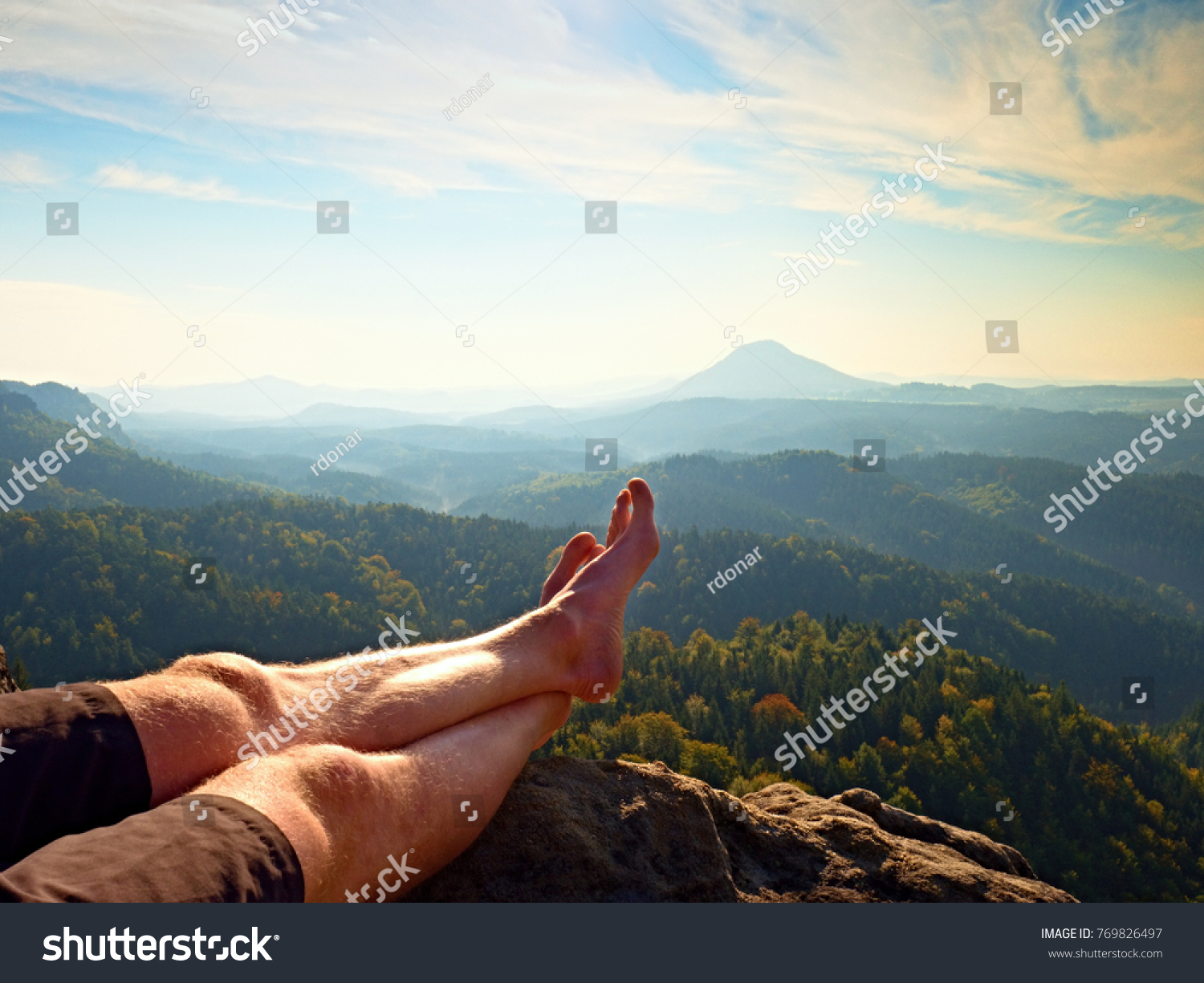 Naked Male Sweaty Legs On Peak Stock Photo Shutterstock