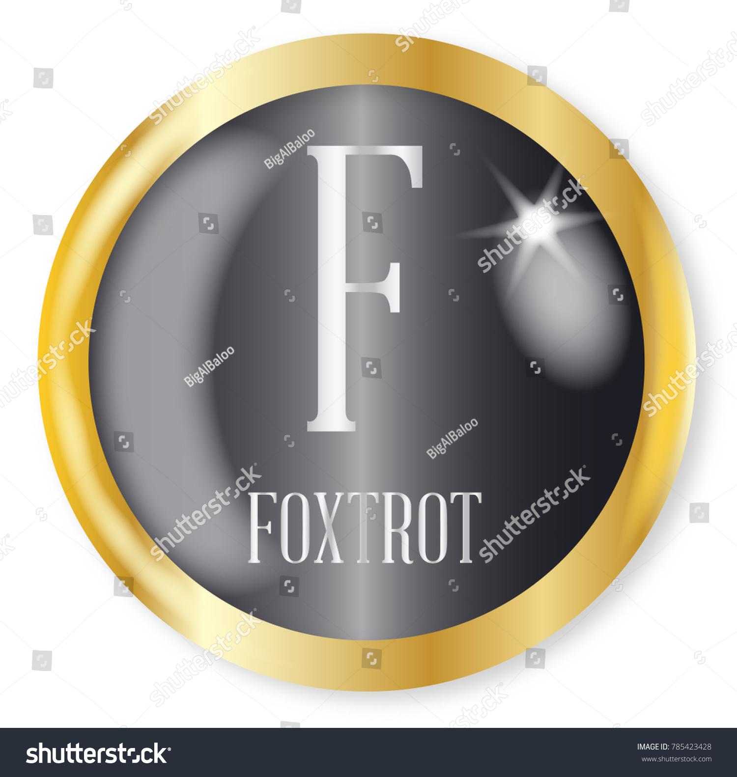 F Foxtrot Button Nato Phonetic Alphabet 库存插图 785423428 Shutterstock