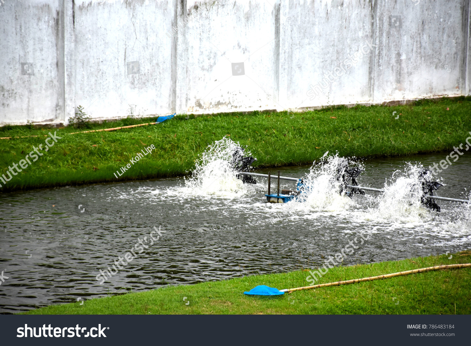 Water Hydraulic Turbine Water Treatment Circulation Stock Photo