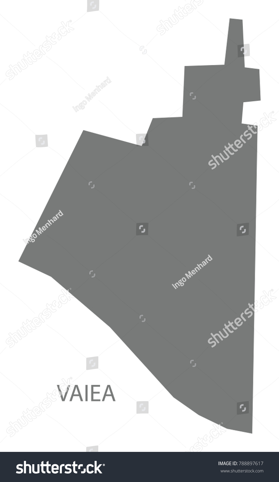 Vaiea Map Niue Grey Illustration Silhouette Stock Vector Royalty Free