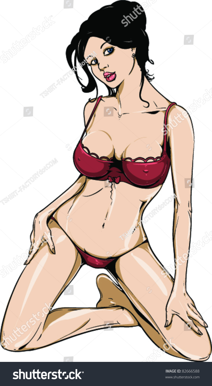 Vector Pinup Girl Stock Vector Royalty Free Shutterstock