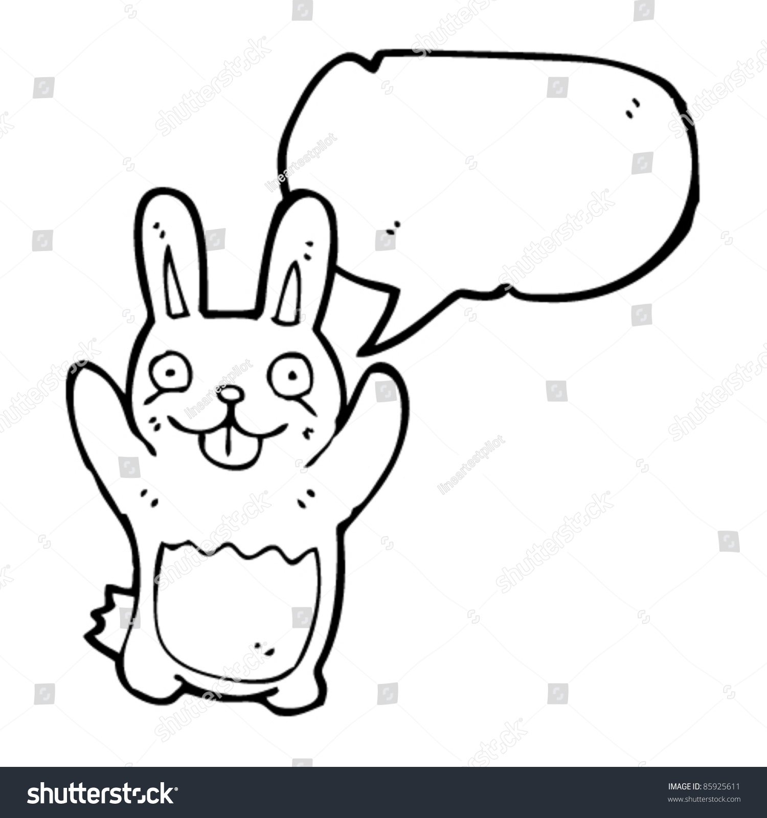 Cartoon Jumping Happy Rabbit Stock Vector Royalty Free 85925611