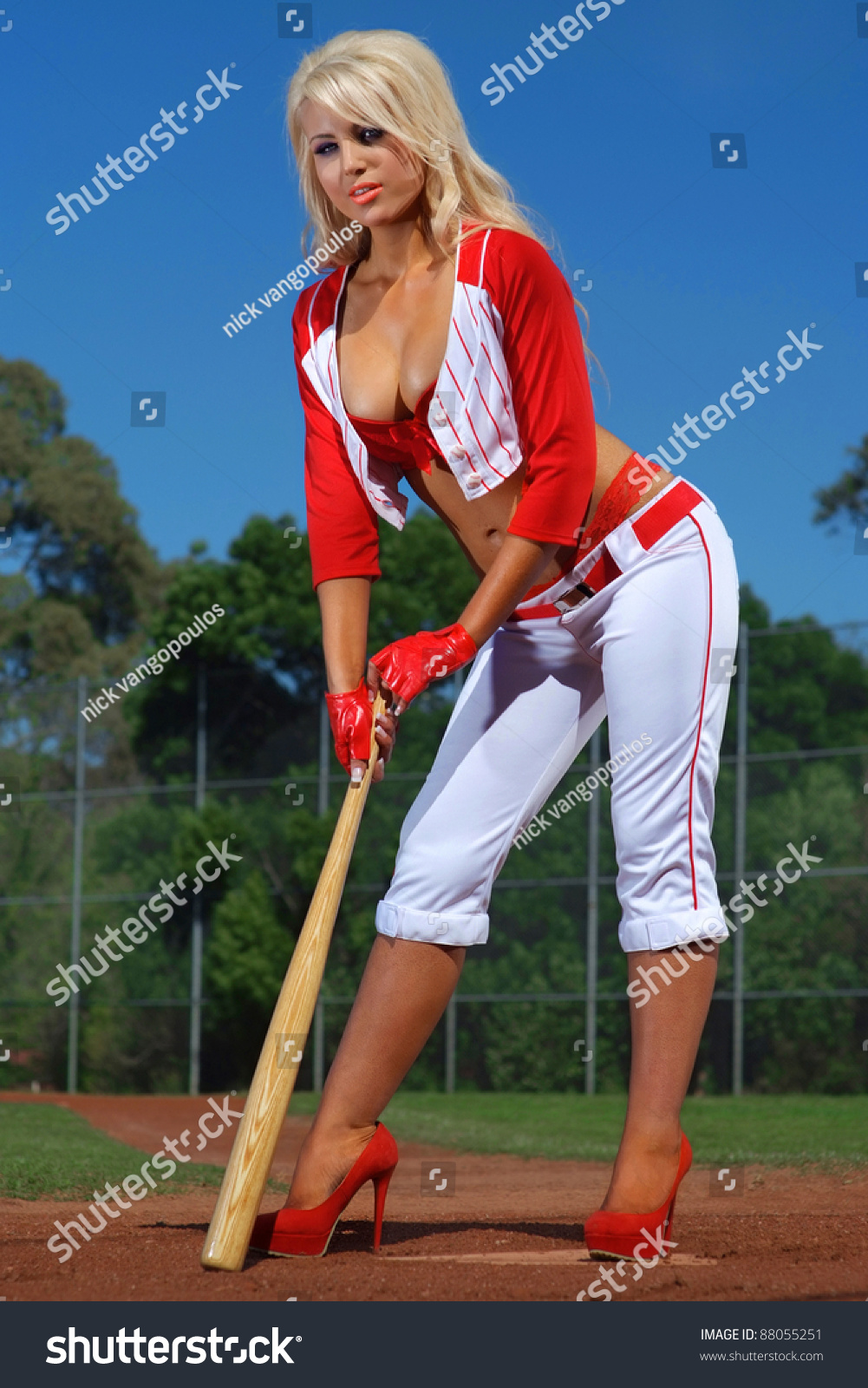 Sexy Baseball Girl Stock Photo Shutterstock