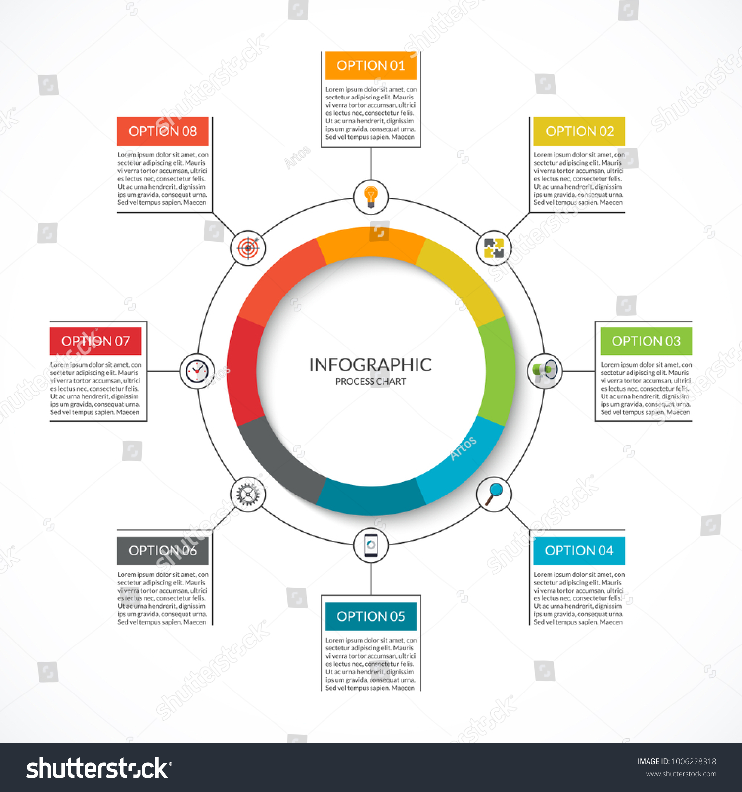 Infographic Cycle Diagram Process Chart With Royalty Free Stock