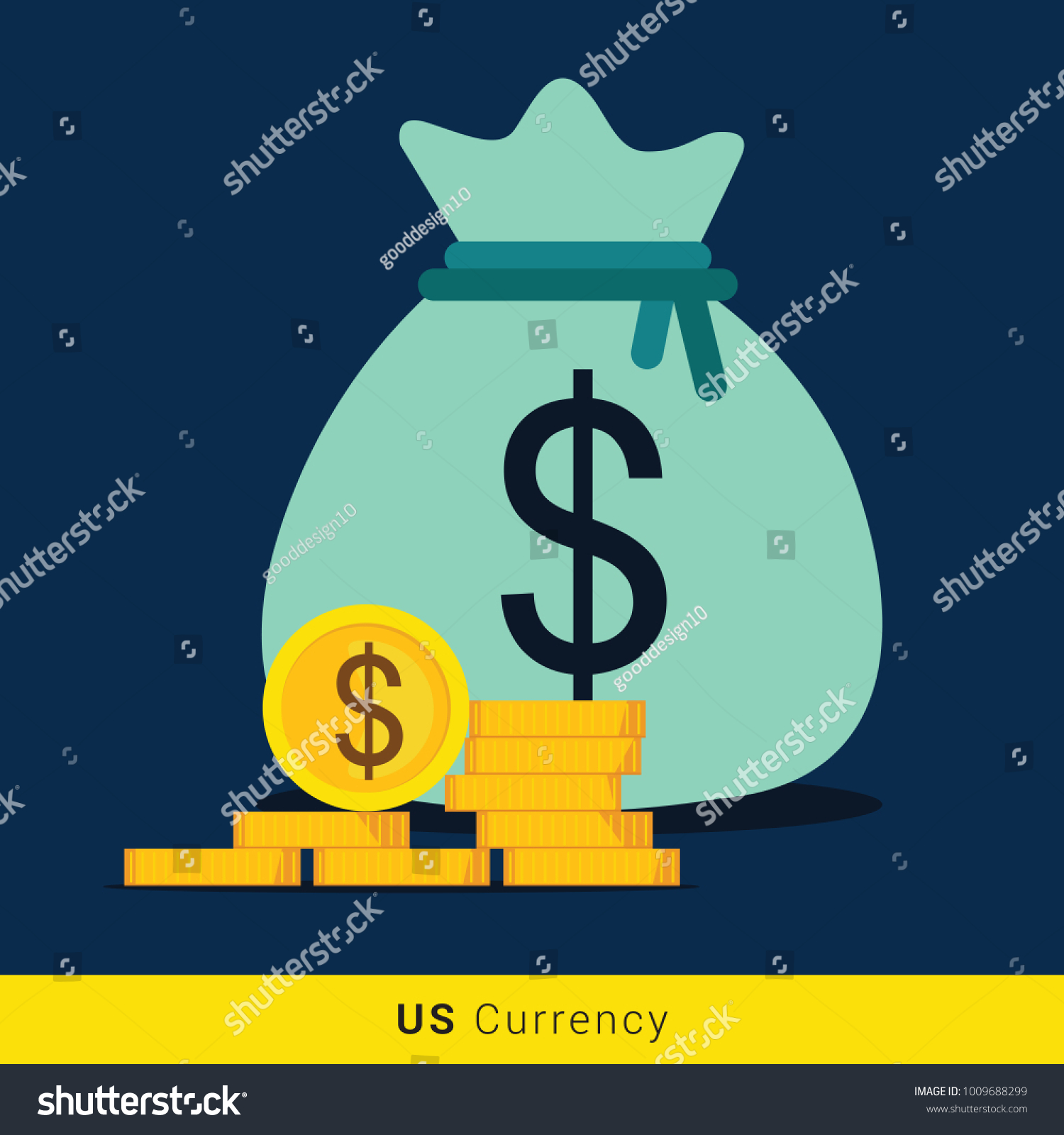 Dollar Money Bag Icon With Dollar Sign Royalty Free Stock Vector