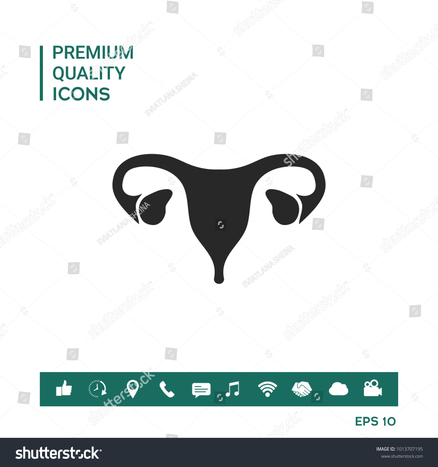 Human Organs Female Uterus Icon Royalty Free Stock Vector