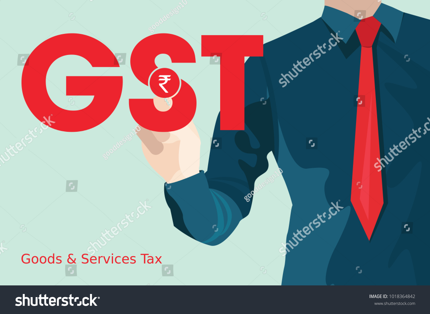 Gst Good And Services Tax Concept Gst Tax Royalty Free Stock Vector