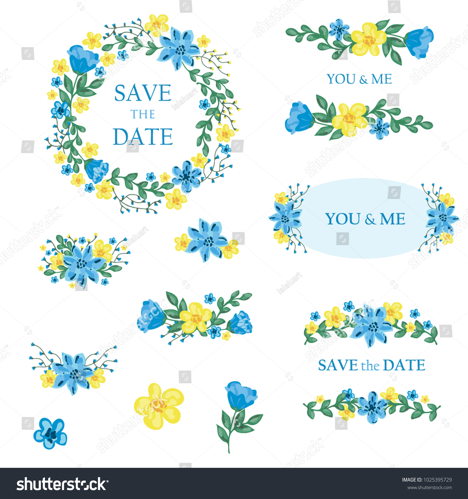 Wedding Flower Vector Collection Floral Design Royalty Free Stock