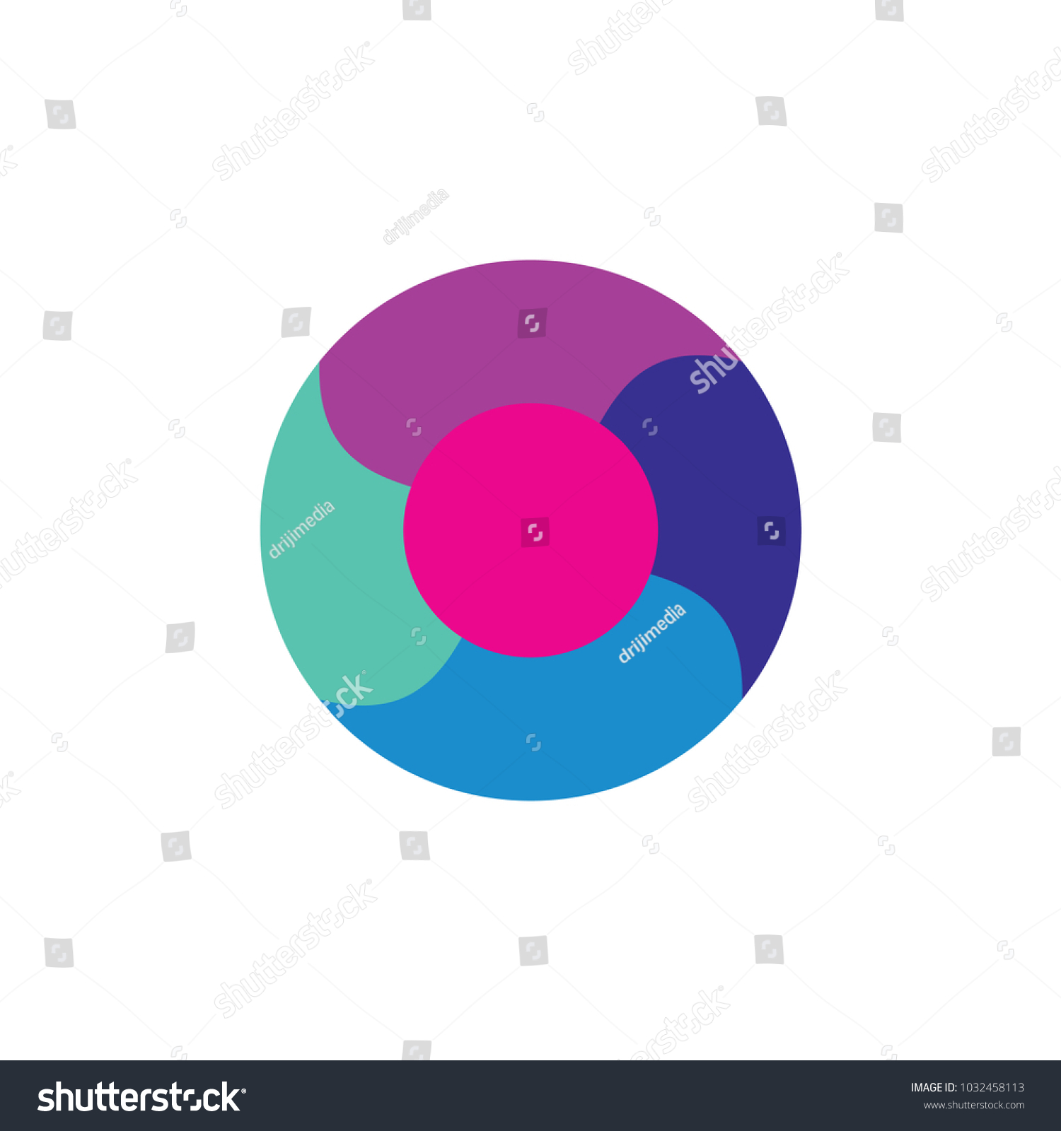 Rotary Color Tone Color Fan Logo Royalty Free Stock Vector