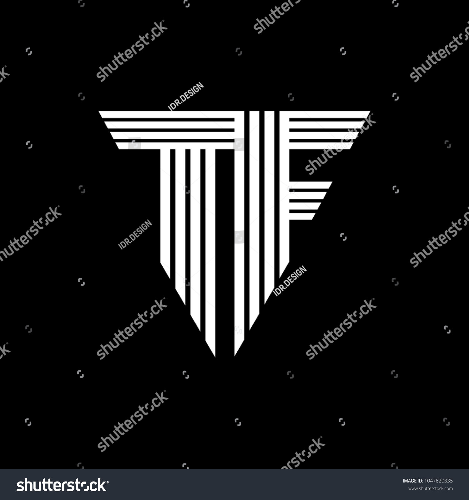 Monogram Tf Logo Design Royalty Free Stock Vector Avopix